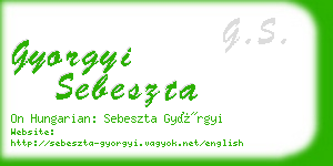 gyorgyi sebeszta business card